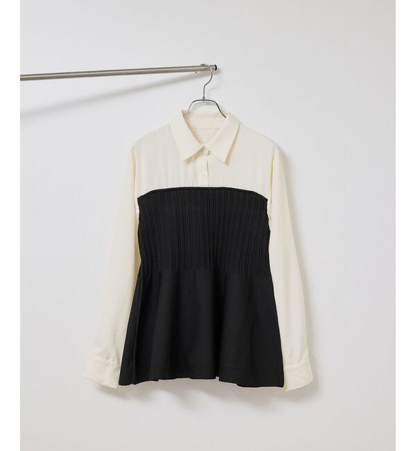 Rope&rsquo;Picnic「シャツドッキングペプラムニット」|シャツ・ブラウス|