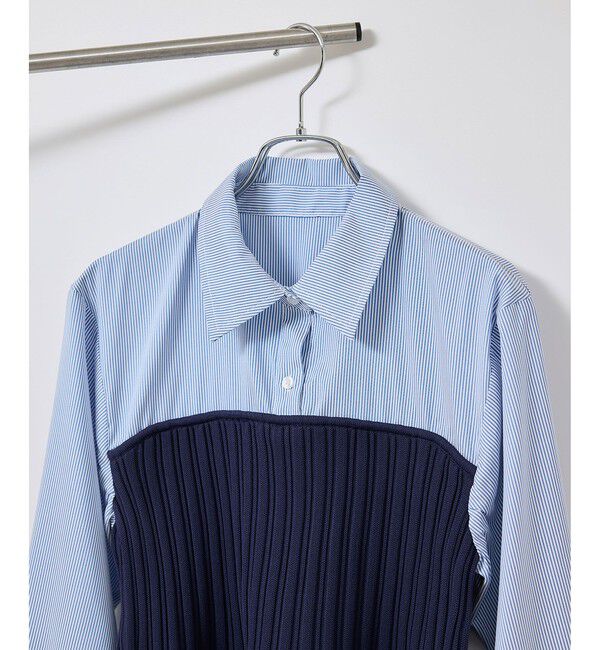 Rope&rsquo;Picnic「シャツドッキングペプラムニット」|シャツ・ブラウス|