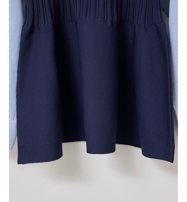 Rope&rsquo;Picnic「シャツドッキングペプラムニット」|シャツ・ブラウス|