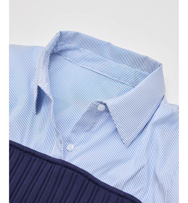 Rope&rsquo;Picnic「シャツドッキングペプラムニット」|シャツ・ブラウス|