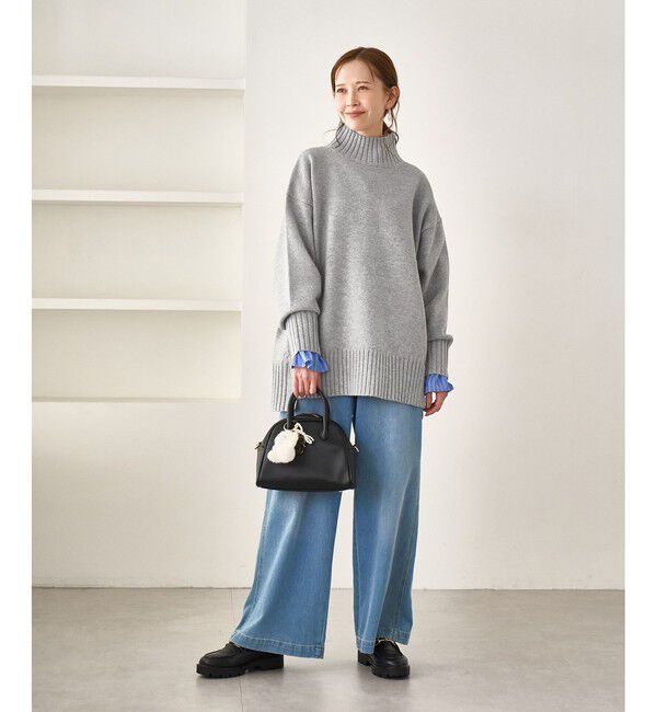 Rope&rsquo;Picnic「【WEB限定】サイドスリットニットプルオーバー/イージーケア」|ニット・セーター|