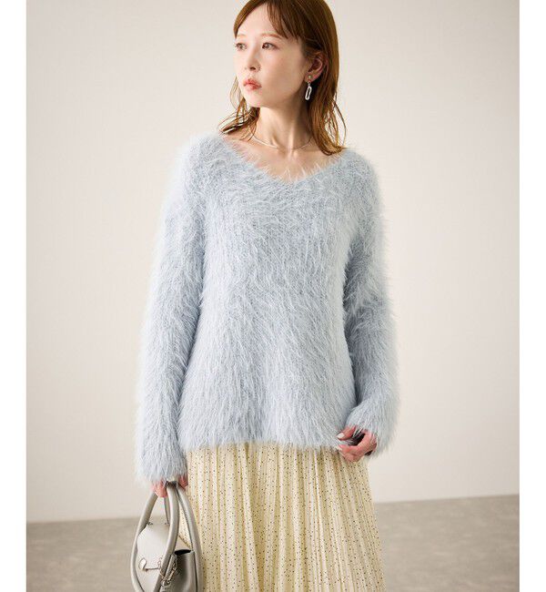 Rope&rsquo;Picnic「フェザーVネックニット」|ニット・セーター|