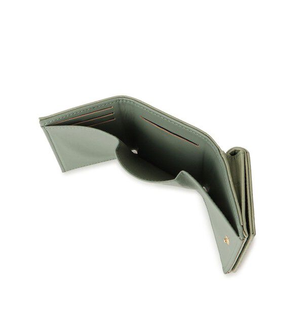 ROPE PICNIC PASSAGE「型押しレザーライク三つ折りウォレット」|財布|