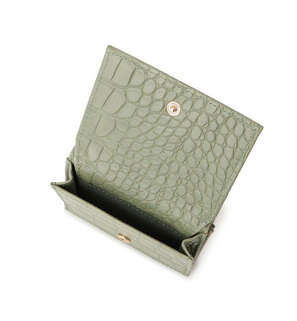 ROPE PICNIC PASSAGE「型押しレザーライク三つ折りウォレット」|財布|