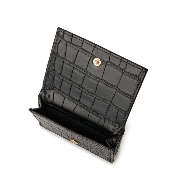 ROPE PICNIC PASSAGE「型押しレザーライク三つ折りウォレット」|財布|