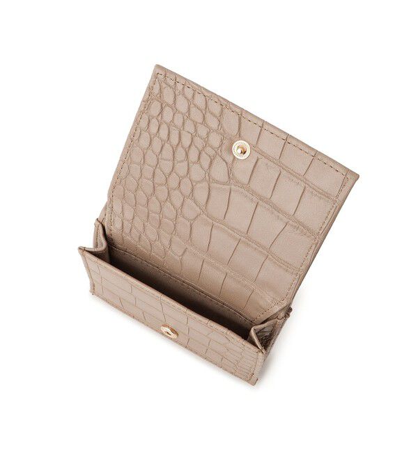 ROPE PICNIC PASSAGE「型押しレザーライク三つ折りウォレット」|財布|