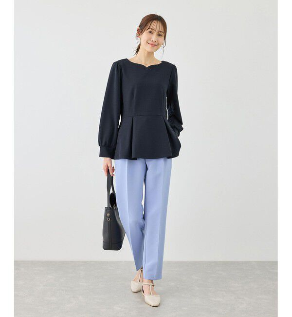 Rope&rsquo;Picnic「カットジョーゼットハートネックペプラムプルオーバー」|Tシャツ・カットソー|