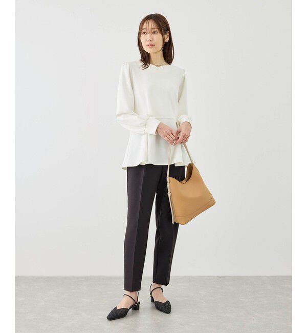 Rope&rsquo;Picnic「カットジョーゼットハートネックペプラムプルオーバー」|Tシャツ・カットソー|