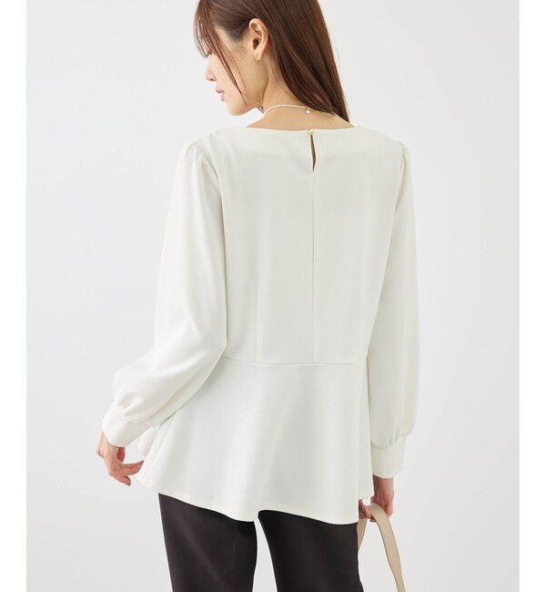 Rope&rsquo;Picnic「カットジョーゼットハートネックペプラムプルオーバー」|Tシャツ・カットソー|