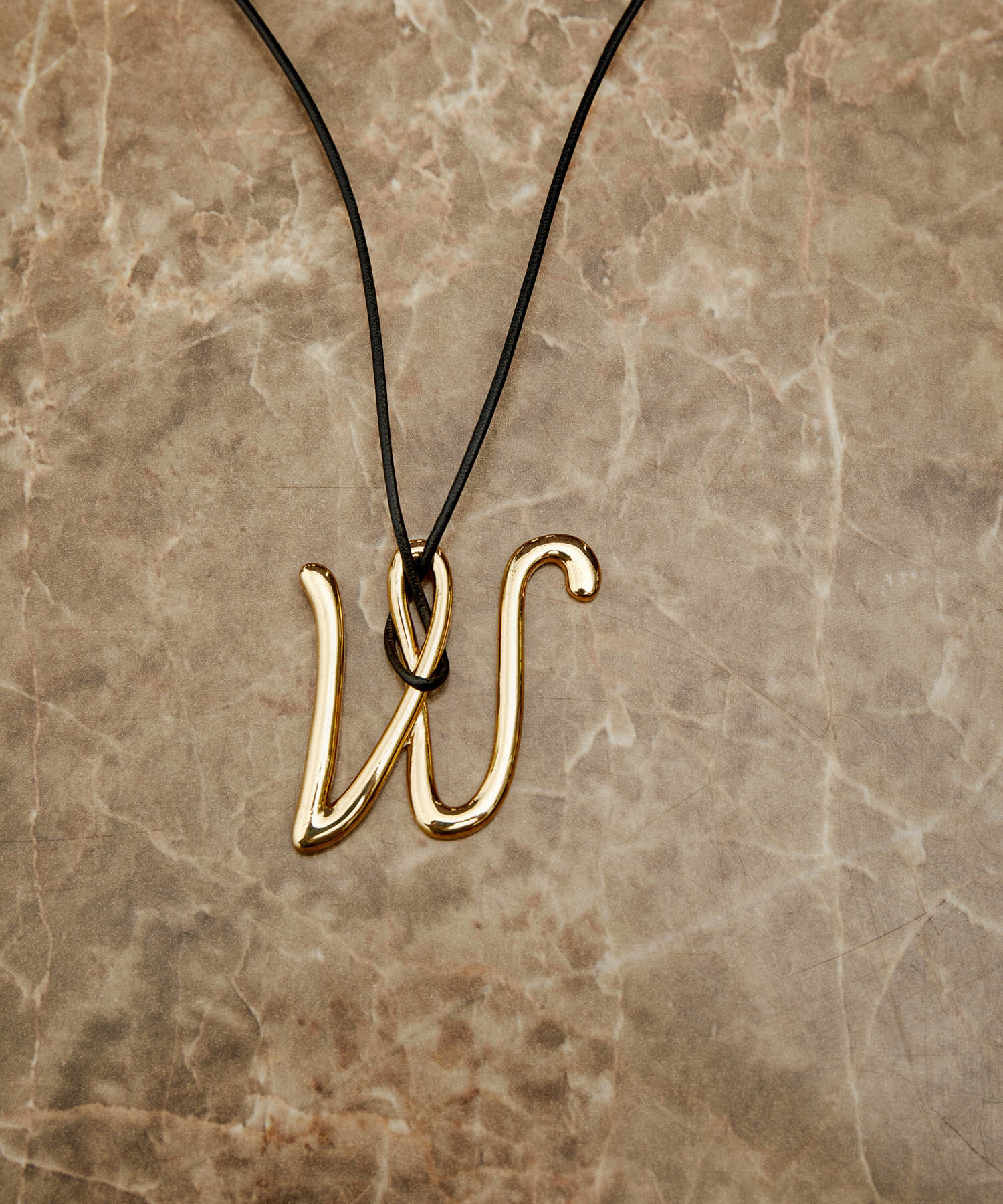 ADAM ET ROPE'「イニシャルネックレス」|ネックレス|ブラウン系(23)