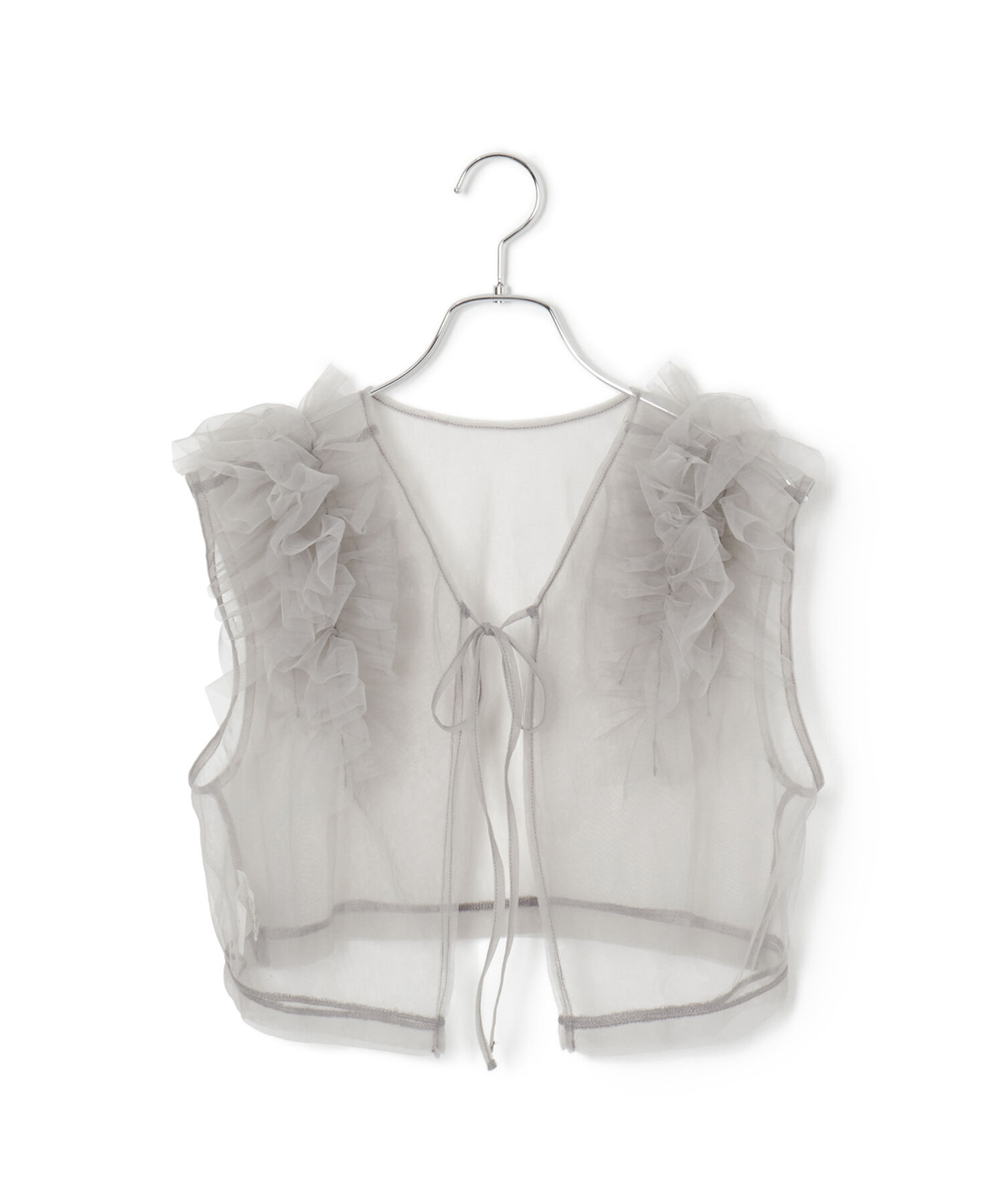 ADAM ET ROPE'「【サステナブル】チュールフリルTEE」|Tシャツ・カットソー|