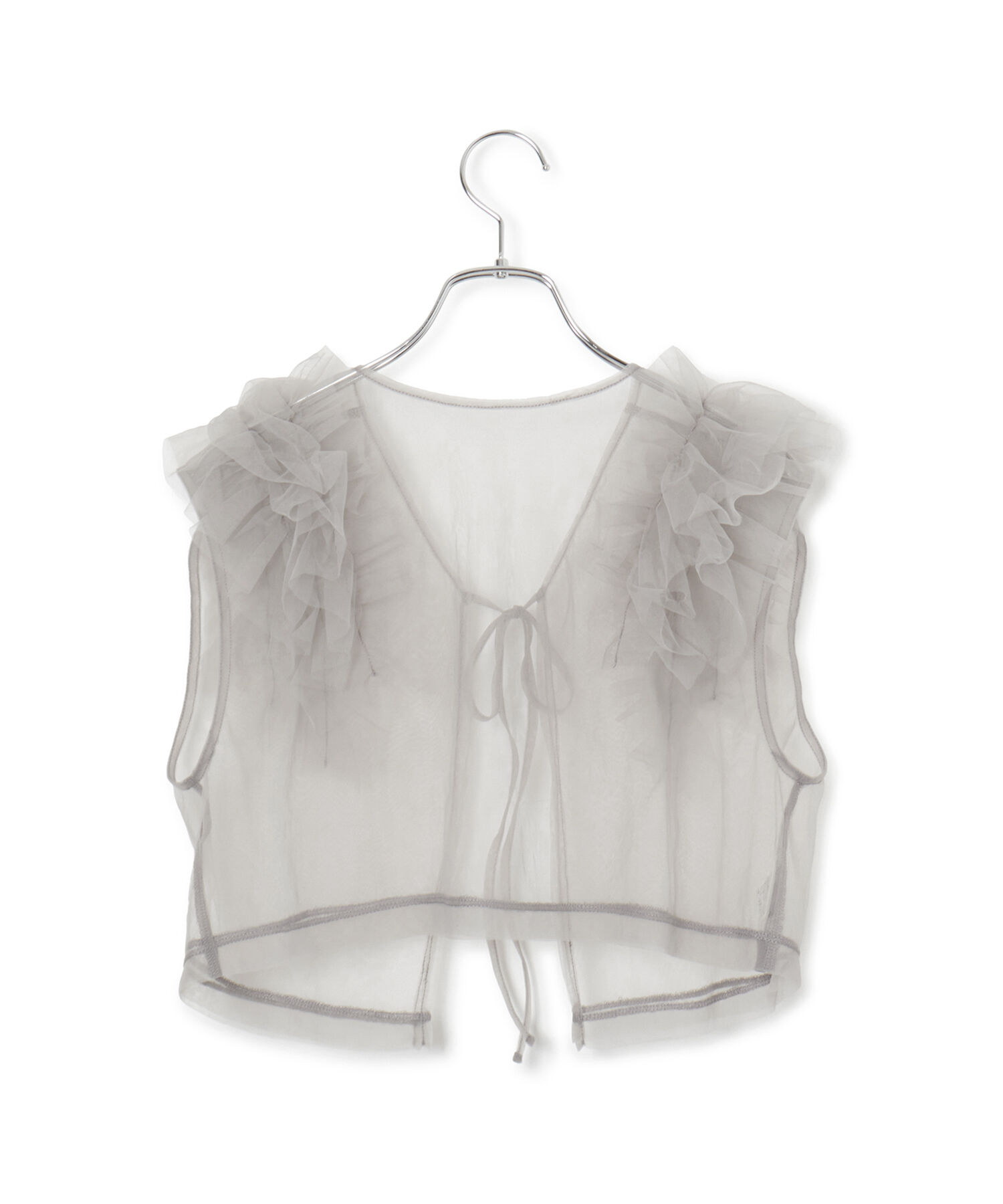 ADAM ET ROPE'「【サステナブル】チュールフリルTEE」|Tシャツ・カットソー|