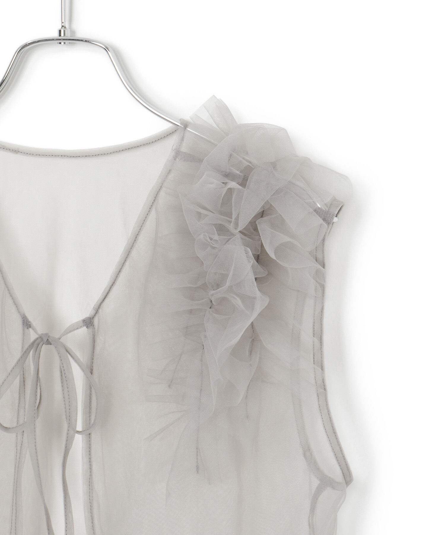 ADAM ET ROPE'「【サステナブル】チュールフリルTEE」|Tシャツ・カットソー|