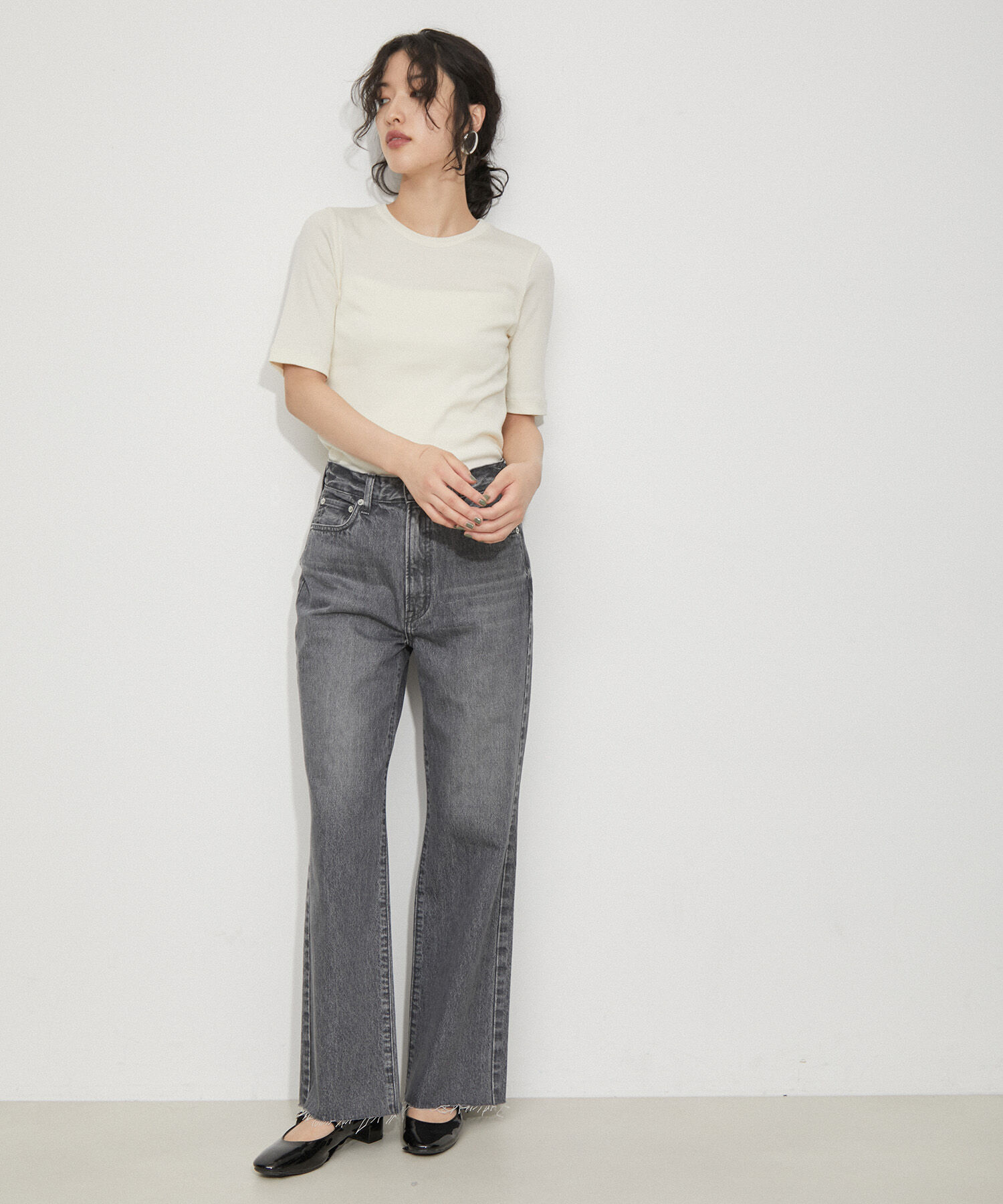 ADAM ET ROPE'「【サステナブル】チュールフリルTEE」|Tシャツ・カットソー|