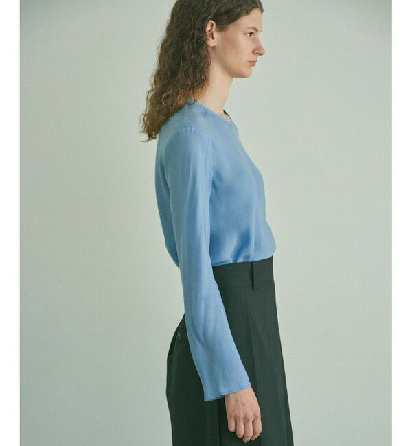 ADAM ET ROPE'「【EMOELLE】ウォッシャブルキュプラブラウス」|シャツ・ブラウス|