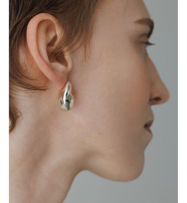 ADAM ET ROPE'「【EMOELLE】pearl shaped silver pierced earrings」|ピアス|