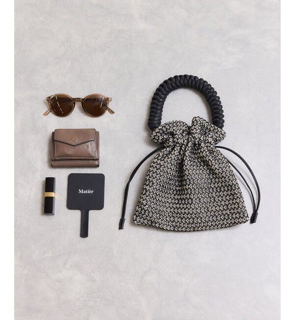 ADAM ET ROPE'「ブレイドハンドル巾着バッグ」|ショルダー・メッセンジャー|