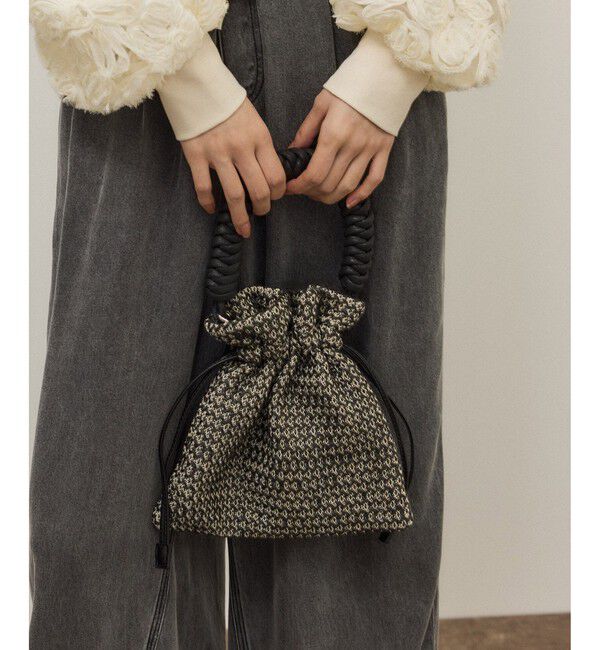 ADAM ET ROPE'「ブレイドハンドル巾着バッグ」|ショルダー・メッセンジャー|