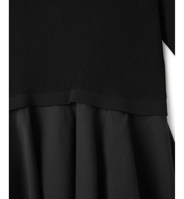 ADAM ET ROPE'「【サステナブル】ペプラムコンビハーフスリーブニット」|ニット・セーター|