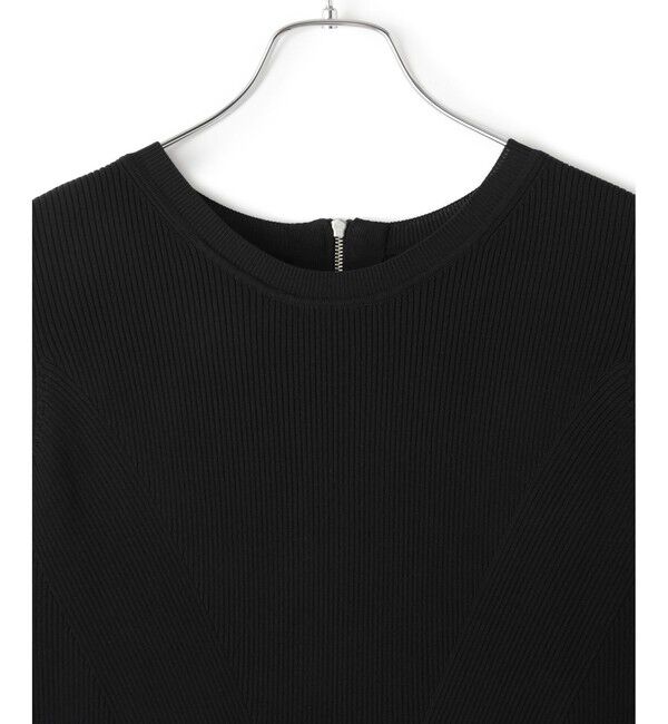 ADAM ET ROPE'「【サステナブル】ペプラムコンビハーフスリーブニット」|ニット・セーター|