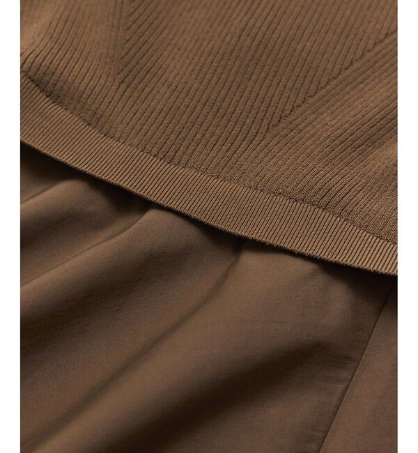 ADAM ET ROPE'「【サステナブル】ペプラムコンビハーフスリーブニット」|ニット・セーター|