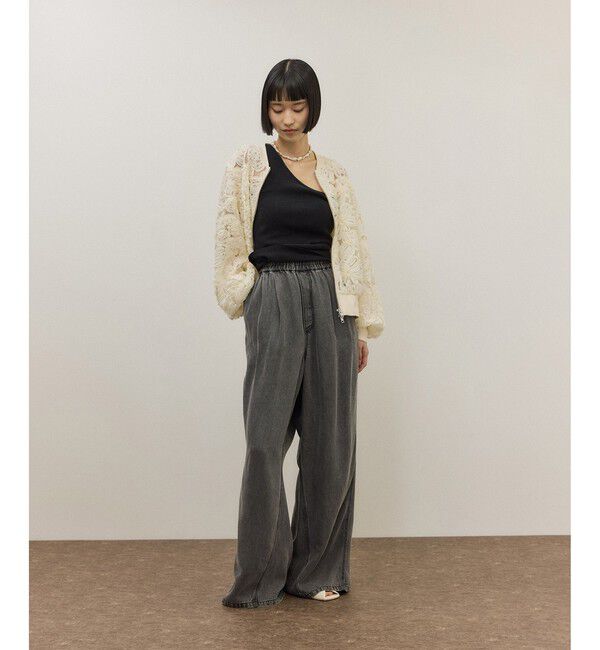 ADAM ET ROPE'「シルク混ワンショルタンクトップ」|タンクトップ|