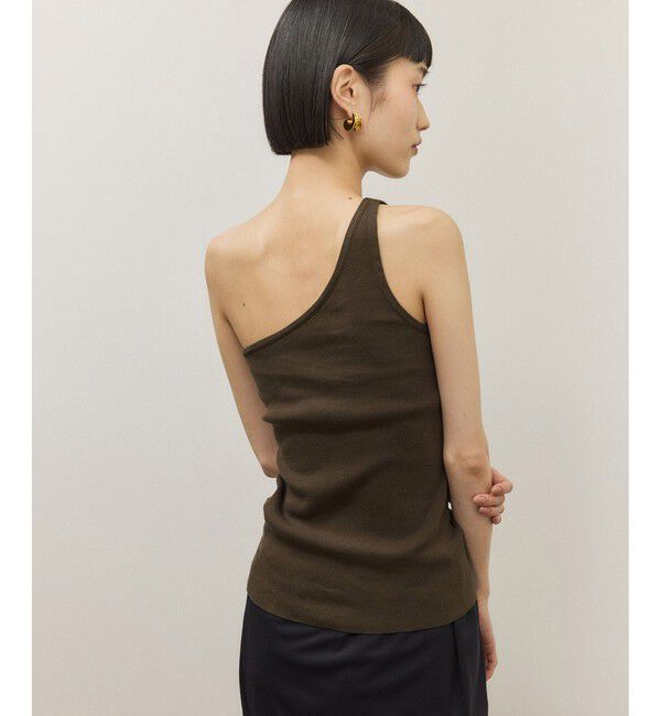ADAM ET ROPE'「シルク混ワンショルタンクトップ」|タンクトップ|