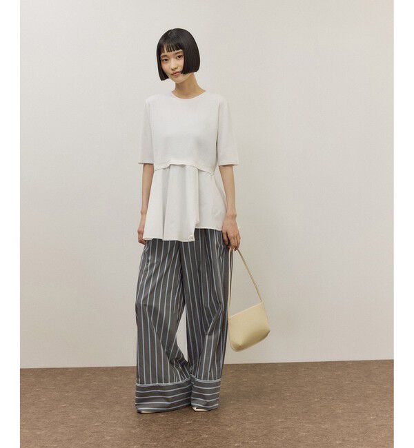 ADAM ET ROPE'「ストライプシャツスラックス」|スラックス|