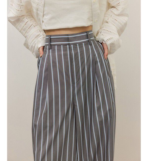 ADAM ET ROPE'「ストライプシャツスラックス」|スラックス|