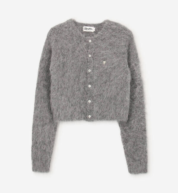 GYMPHLEX「Gymphlex | シャギーニット ショートカーディガン WOMEN」|ニット・セーター|