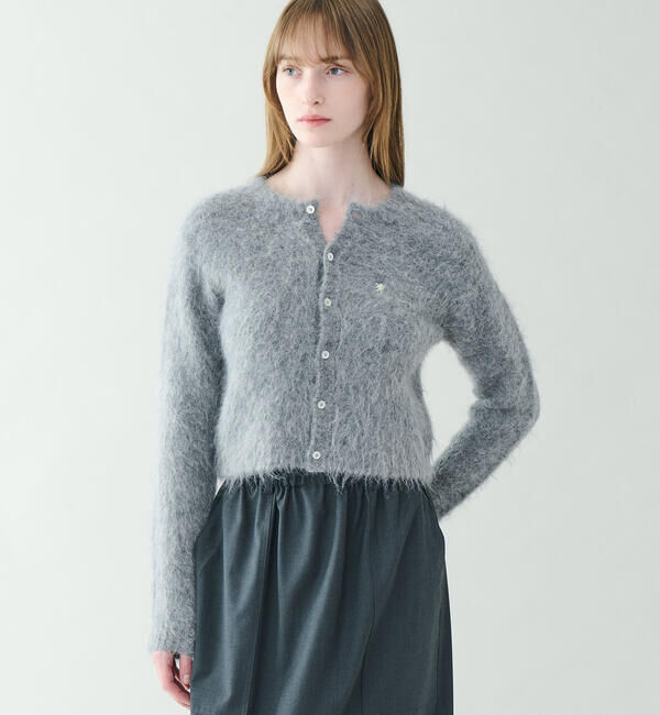 GYMPHLEX「Gymphlex | シャギーニット ショートカーディガン WOMEN」|ニット・セーター|
