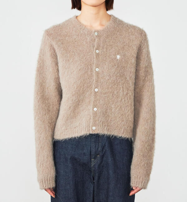 GYMPHLEX「Gymphlex | シャギーニット ショートカーディガン WOMEN」|ニット・セーター|