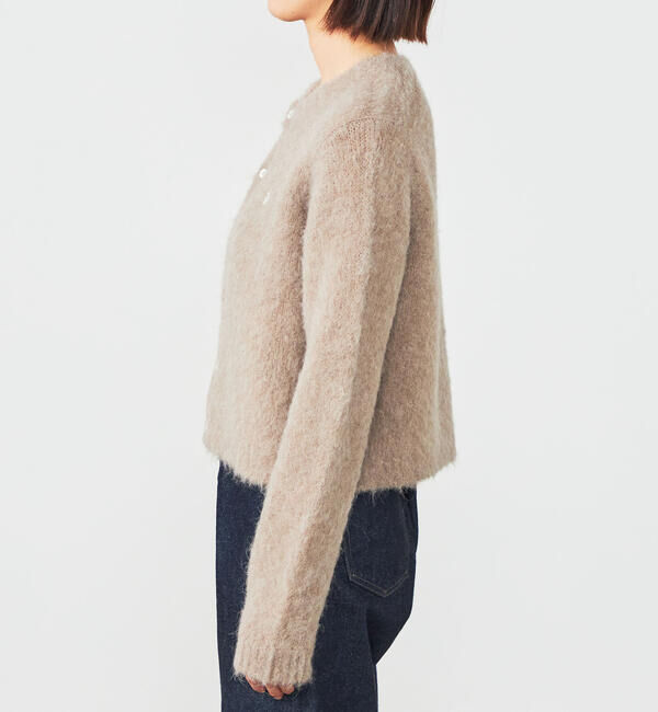 GYMPHLEX「Gymphlex | シャギーニット ショートカーディガン WOMEN」|ニット・セーター|