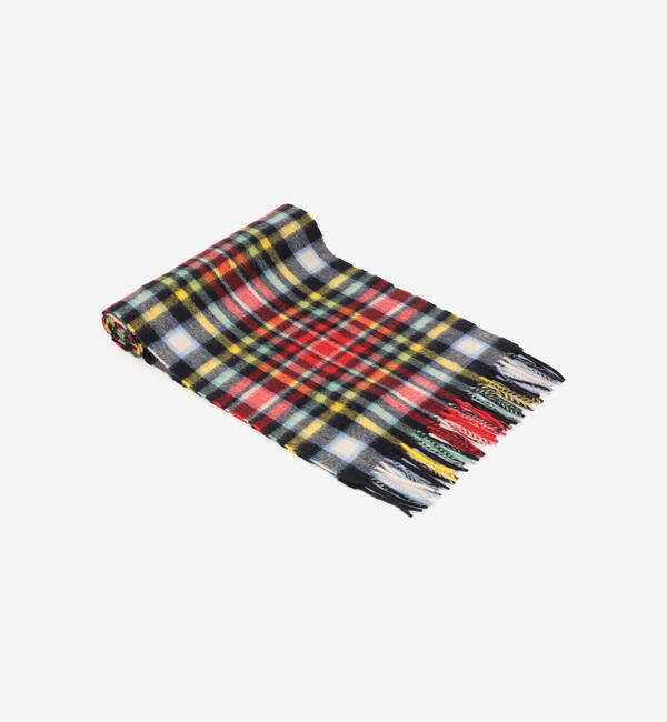  「Joshua Ellis | カシミヤ マルチチェック マフラー」|マフラー|