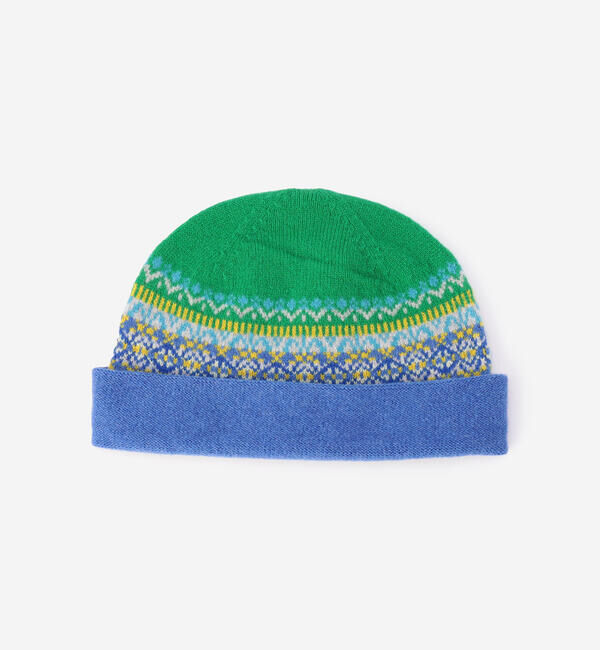  「ERIBE | ウール ニットビーニー」|ニット帽|GREEN系1