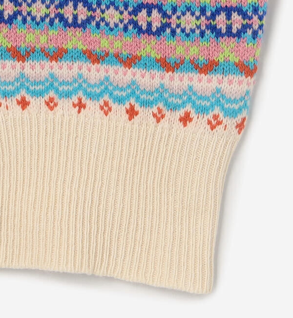  「ERIBE | フェアアイル Vネックニットベスト WOMEN」|ベスト・ジレ|