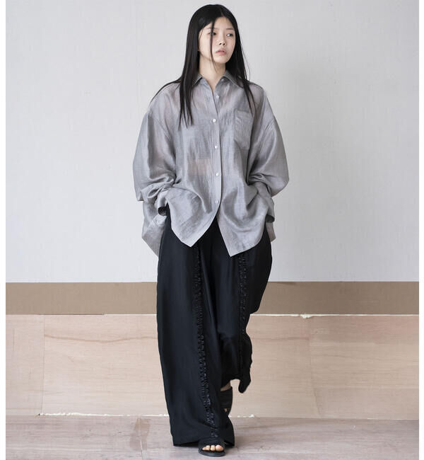  「eunoia | シアー オーバーサイズシャツ WOMEN」|シャツ・ブラウス|