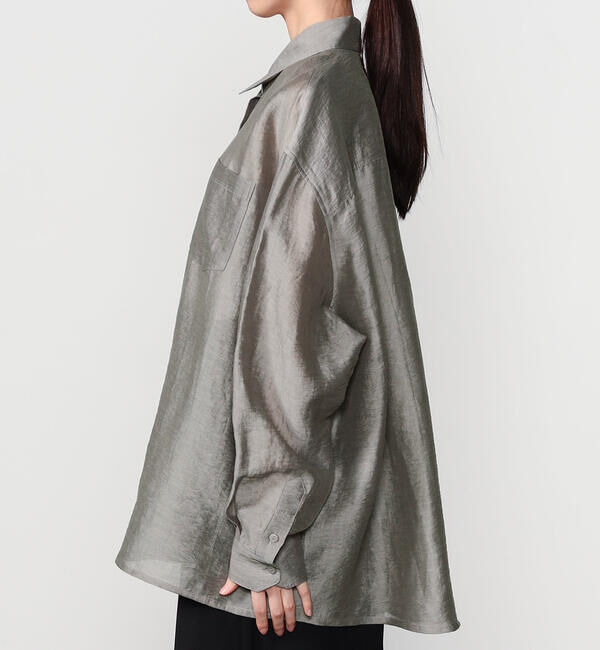  「eunoia | シアー オーバーサイズシャツ WOMEN」|シャツ・ブラウス|