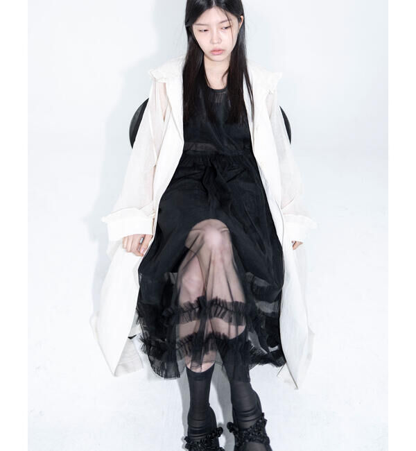  「eunoia | レイヤードメッシュワンピース WOMEN」|ワンピース|