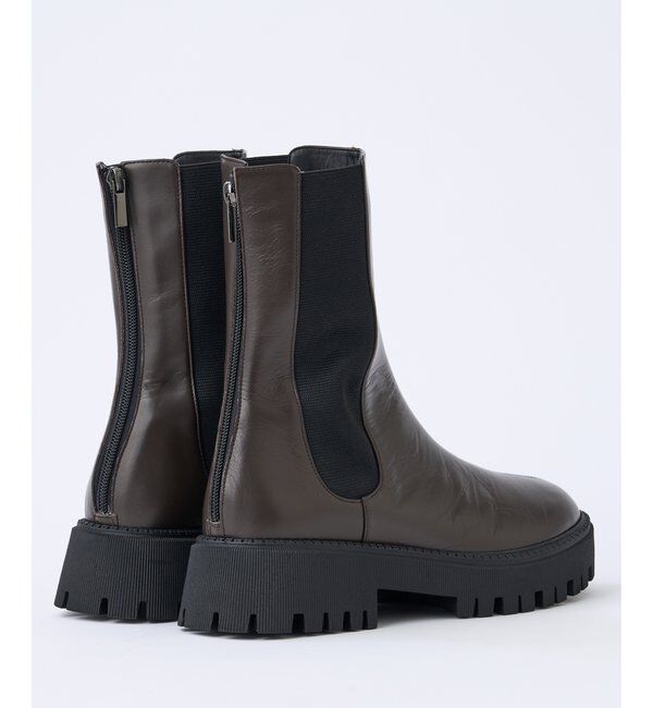 THE PAUSE「【THE PAUSE】レザーサイドゴアブーツ」|ショートブーツ|