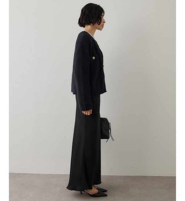  「ファーボタンジャケット」|ニット・セーター|