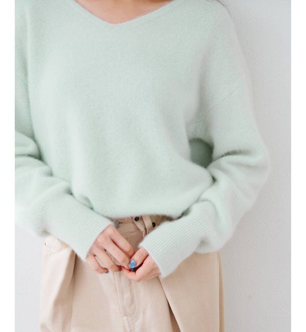  「フォックスウール Vネックプルオーバー」|ニット・セーター|