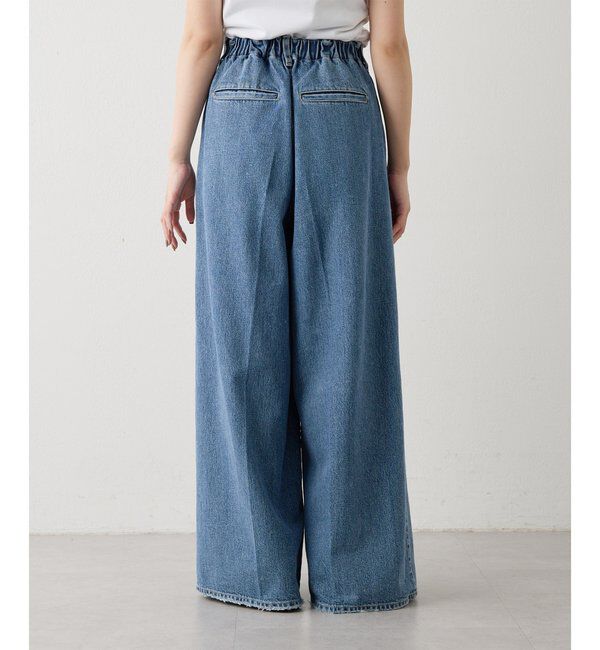  「ワイドデニムイージーパンツ」|デニム|