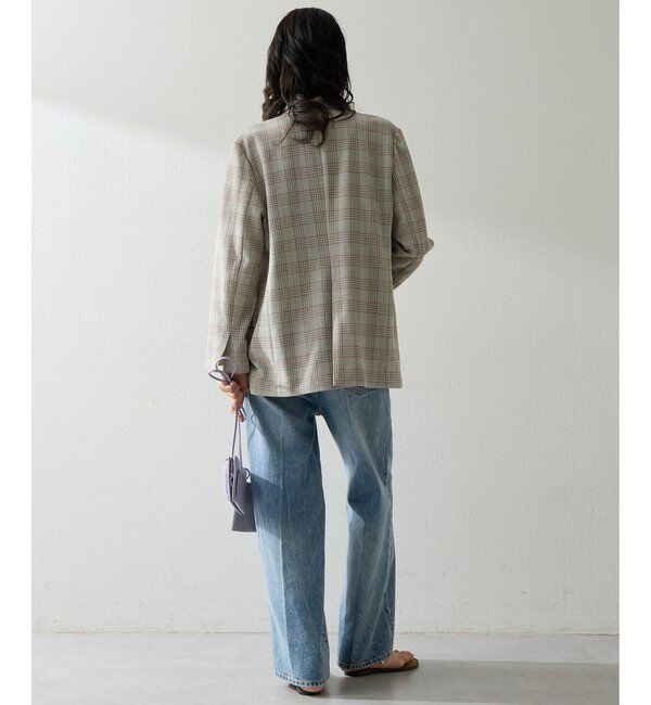  「コットンチェックテーラージャケット」|テーラードジャケット|