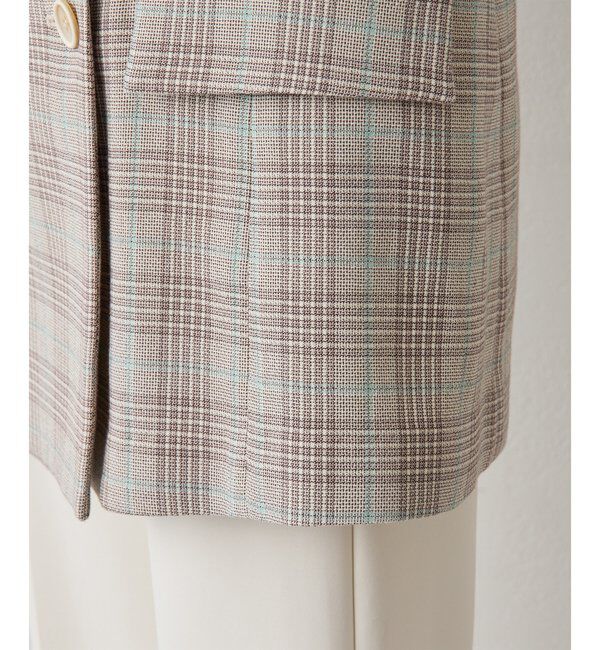  「コットンチェックテーラージャケット」|テーラードジャケット|