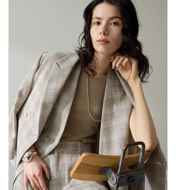  「コットンチェックテーラージャケット」|テーラードジャケット|