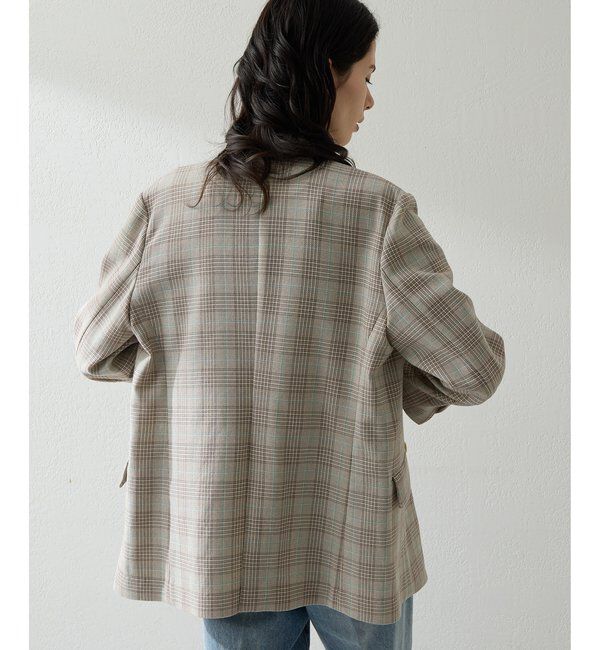  「コットンチェックテーラージャケット」|テーラードジャケット|