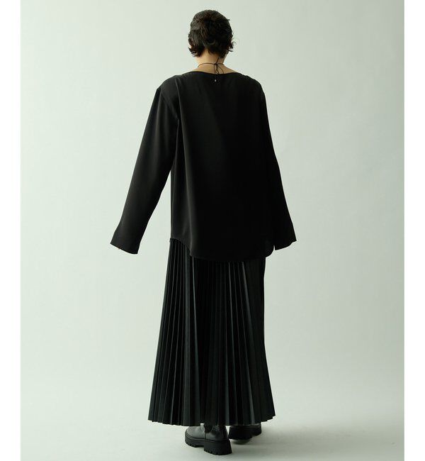  「サテンボートブラウス」|シャツ・ブラウス|