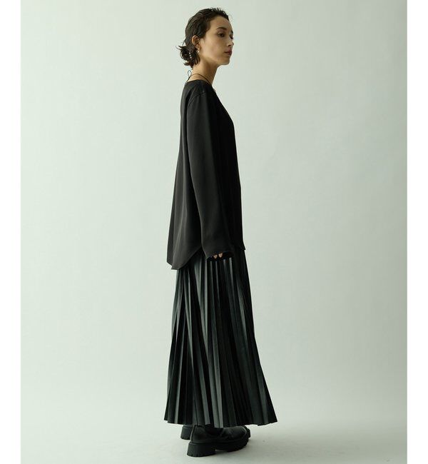  「サテンボートブラウス」|シャツ・ブラウス|