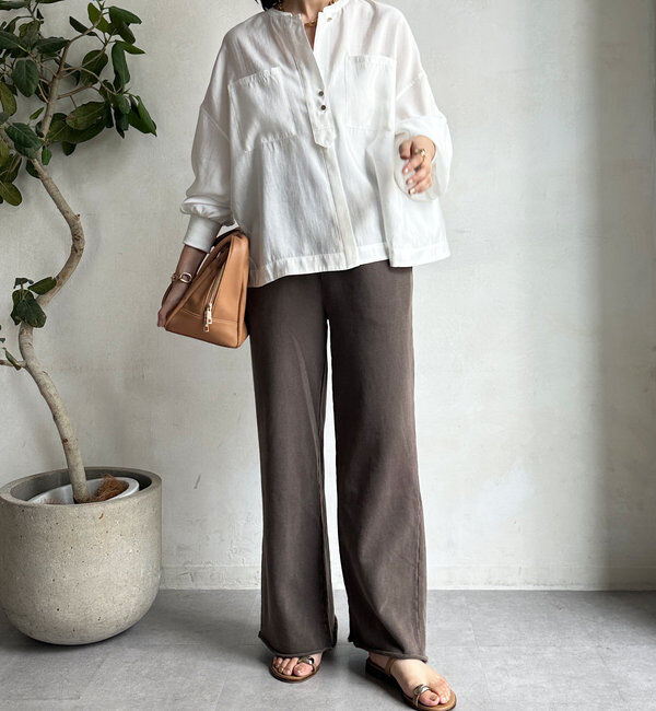  「【新色追加】リブブルゾン風シャツ」|シャツ・ブラウス|